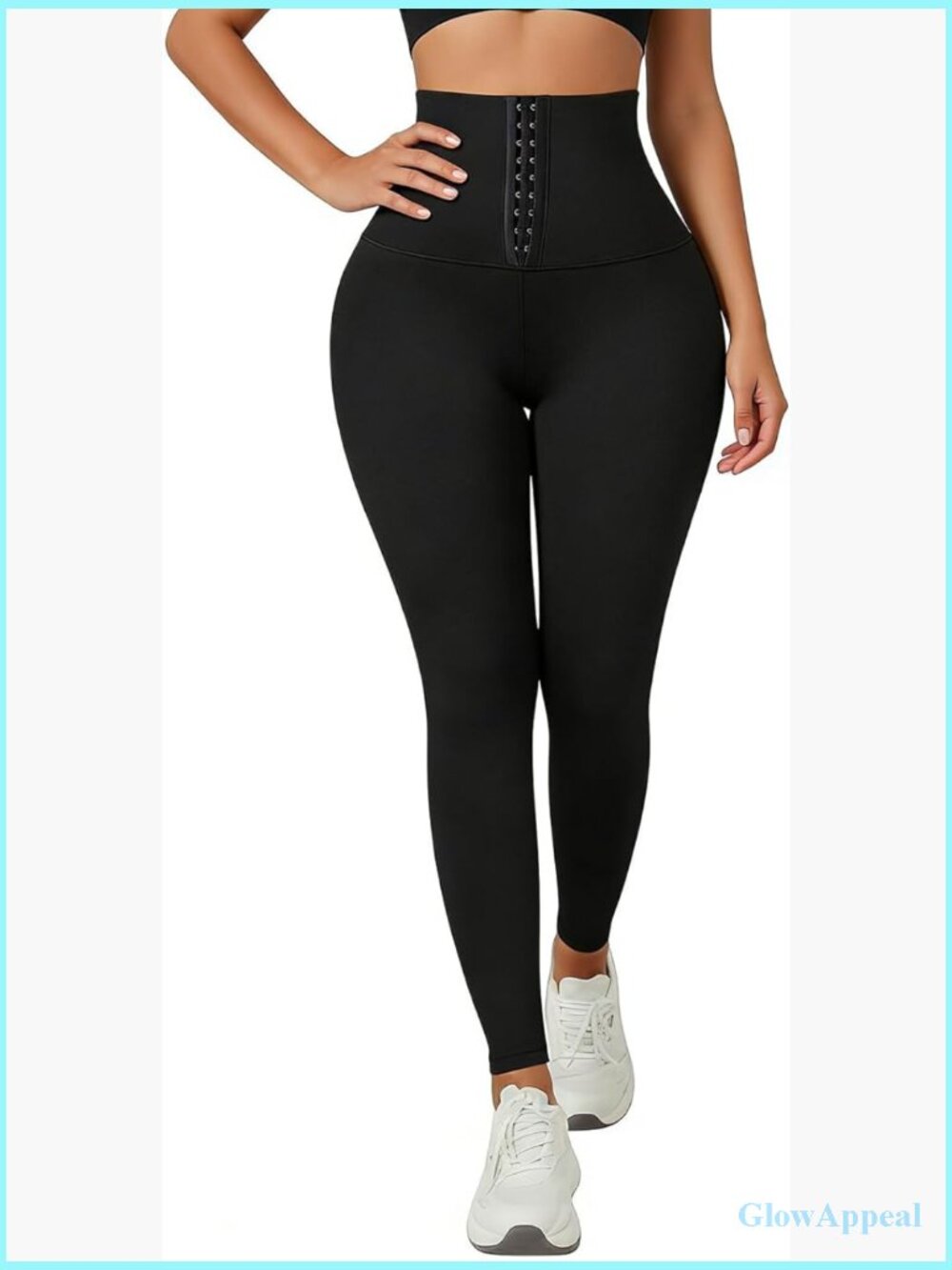 High Waist Compression Leggings with Waist Trainer Shapewear